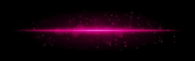 Purple glowing line icon. Vibrant horizontal beam, illuminated particles, abstract light effect, futuristic energy, minimalistic decor, dynamic modern design, radiant visual vector