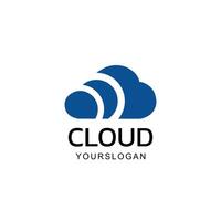 Cloud logo design template vector
