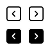Previous and next button icon. Back and forward sign symbol. Left and right UI concept vector
