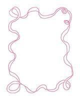 A pink ribbon with a wavy line drawn on it. The ribbon is long and curvy, giving it a playful and whimsical appearance vector