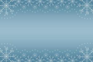 Winter snow frame. Christmas Snowflakes border. Snowy frame frozen background vector