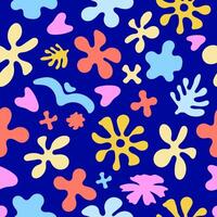 Hand-painted flower prints, modern abstract minimalist style. vector