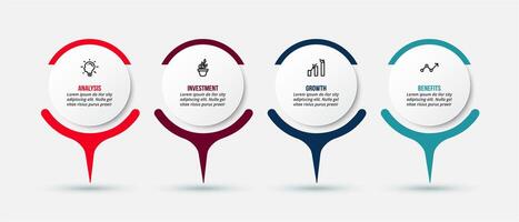 Circle infographic template for business. vector