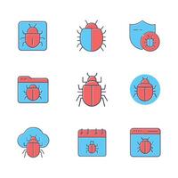 set of error icons vector