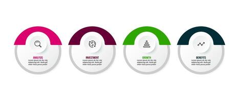 Circle options infographic template. vector