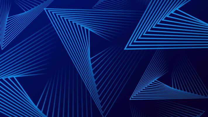 Blue gradient abstract background with triangle line pattern. futuristic technology concept. illustration