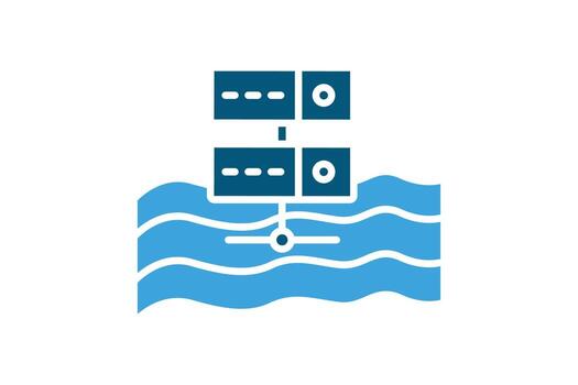 datos lago icono. sólido icono estilo. icono relacionado a él. eso arquitectura elementos ilustración vector