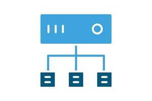 Load balancing icon. solid icon style. icon related to IT architecture. IT elements illustration vector