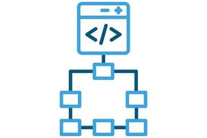 Framework icon. line icon style. icon related to IT architecture. network elements illustration vector