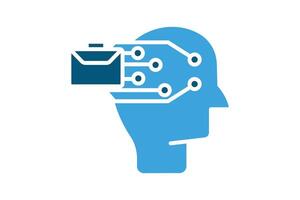 Business intelligence icon. solid icon style. icon related to IT architecture. IT elements illustration vector
