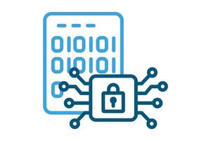 Encryption icon. line icon style. icon related to IT. IT architecture elements illustration vector