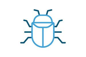 Bug icon. line icon style. icon related to IT. IT architecture elements illustration vector