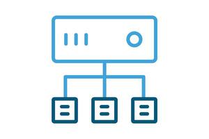 Load balancing icon. line icon style. icon related to IT architecture. IT elements illustration vector