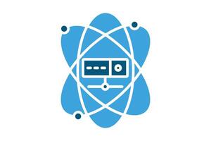 Data science icon. solid icon style. icon related to IT. IT architecture elements illustration vector