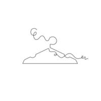 illustration of hanger one continuous line art. line, simple, hand drawn and sketch style. for icon, symbol, sign or logo vector