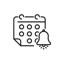 Outline icon related to deadline. Linear icon. illustration. vector