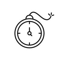 Outline icon related to deadline. Linear icon. illustration. vector
