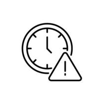 Outline icon related to deadline. Linear icon. illustration. vector