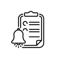 Outline icon related to deadline. Linear icon. illustration. vector