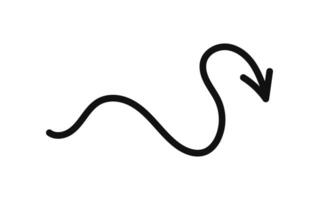 A black and white drawing of a curved line vector
