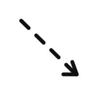 Arrow pointing down icon on white background vector