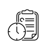 Outline icon related to deadline. Linear icon. illustration. vector