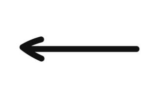 A black arrow pointing down on a white background vector