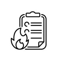 Outline icon related to deadline. Linear icon. illustration. vector