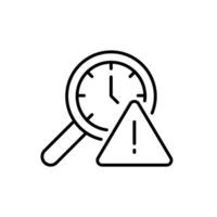 Outline icon related to deadline. Linear icon. illustration. vector