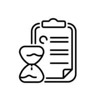 Outline icon related to deadline. Linear icon. illustration. vector