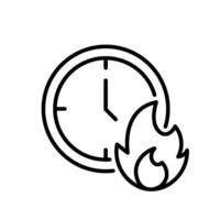 Outline icon related to deadline. Linear icon. illustration. vector