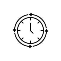 Outline icon related to deadline. Linear icon. illustration. vector