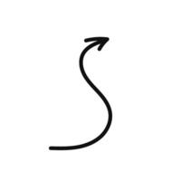 A black and white drawing of a line that is going up vector