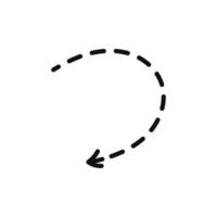 A black and white drawing of a circle with a line going around it vector