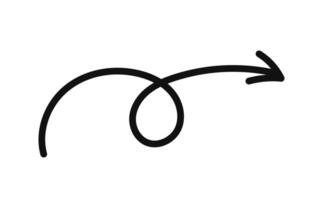 A black and white drawing of a circle with an arrow pointing to it vector