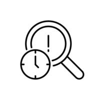 Outline icon related to deadline. Linear icon. illustration. vector