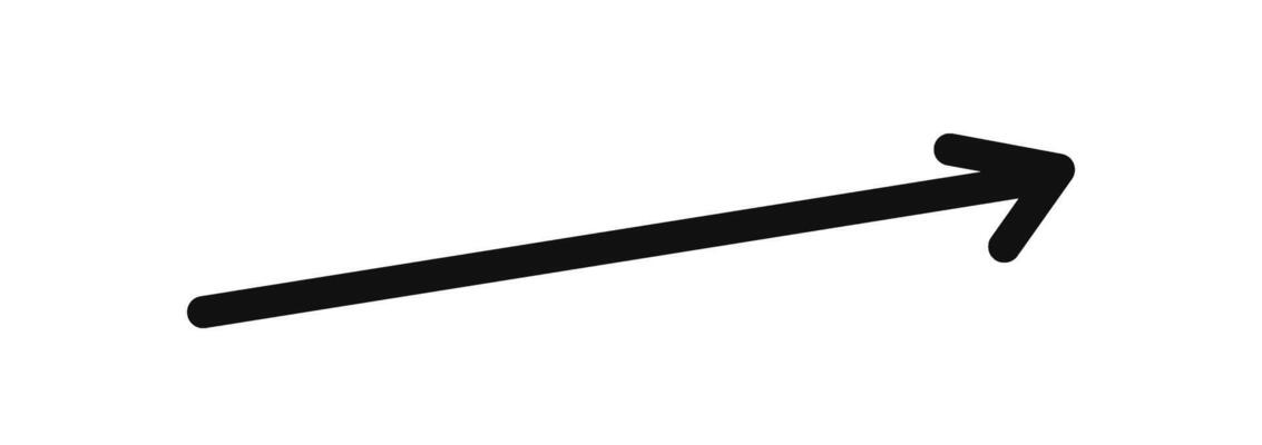 A black arrow pointing down on a white background