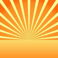 Sunlight background. orange rays background comes with blank part vector