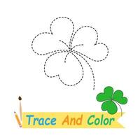 Traces and colors for children. clover object vector