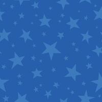 Seamless pattern with stars of different sizes. Blue asterisks on bright blue background. Wrapping paper, wallpaper, for kids. Pattern for the record of children room, holidays, for babies. . vector