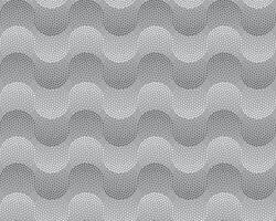 Seamless Geometric Wavy Dotted Line On Gray Background vector