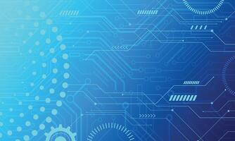 Abstract blue gradient sci fi technology background vector