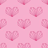 Seamless pattern with hand drawn heart doodle for decorative print, wrapping paper, greeting cards and fabric vector
