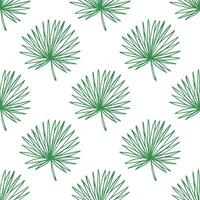 Seamless pattern with tropical leaves doodle for decorative print, wrapping paper, greeting cards, wallpaper and fabric vector