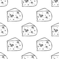 Seamless pattern with cheese doodle for decorative print, wrapping paper, greeting cards, wallpaper and fabric vector