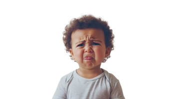 Engaging Image of a Toddler Pretending to Cry Exaggeratedly, Ideal for Parenting Blogs, Childcare Resources, and Emotional Development Articles. png