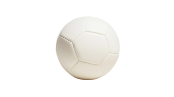 High-Quality Image of a White Soccer Ball Set Against an Ivory Background Ideal for Sports-Themed Designs and Promotions. png