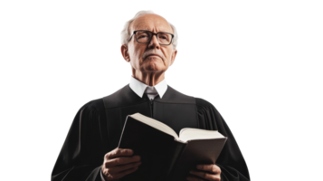 An elderly gentleman adorned in a choir robe, passionately holding a hymn book, captures the essence of musical devotion and community spirit in a church setting.. png