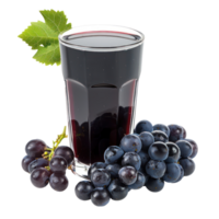 Blue grapes juice front view isolate on transparency background png