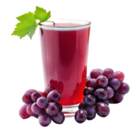 Red grapes juice isolate on transparency background png
